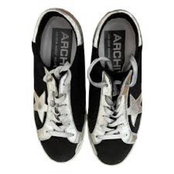 Golden Goose Shoes - GGDB sneakers black suede and silver metallic